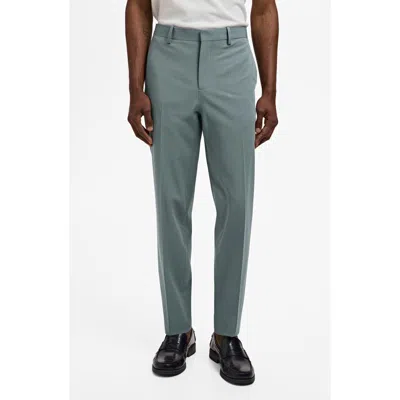 Mango Super Slim Fit Stretch Suit Pants In Green