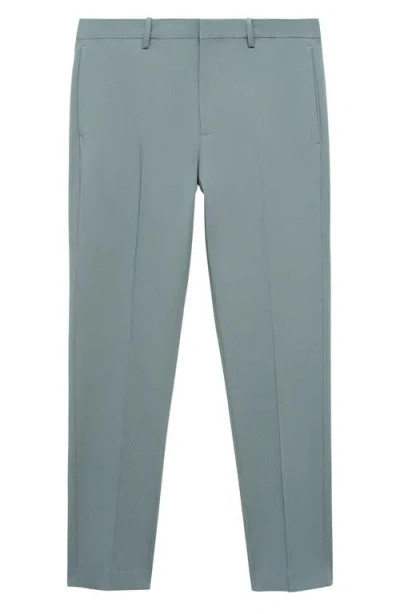 Mango Super Slim Fit Stretch Suit Pants In Green