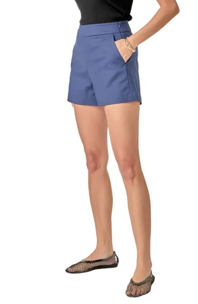 English Factory High Waist Stretch Shorts In Blue