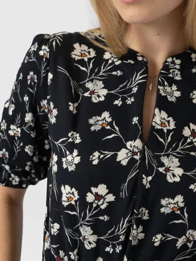 Saint + Sofia Olivia Zip Up Short Sleeve Dress