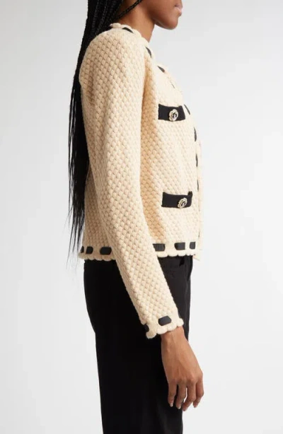 L Agence L'agence Astor Contrast Trim Cardigan