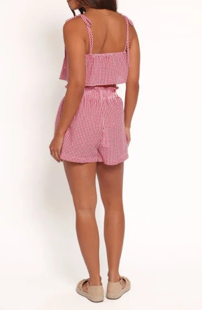 Petal And Pup Petal & Pup Callum Gingham Crop Camisole & Shorts Set In Black