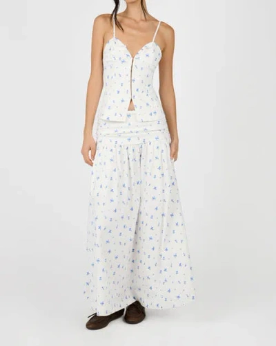Weworewhat Ruffle Corset Top In White