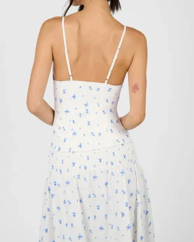 Weworewhat Ruffle Corset Top In White