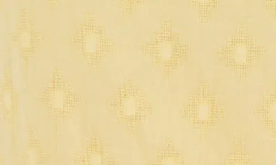 Hurley Sunkissed Back Slit Cotton Dobby Dress In Yellow