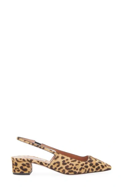 Aquazzura Ginza 35 Leopard-print Calf Hair Slingback Pumps In Multi