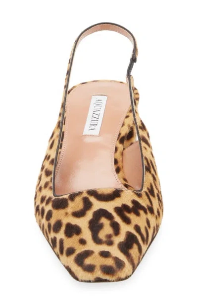 Aquazzura Ginza 35 Leopard-print Calf Hair Slingback Pumps In Multi