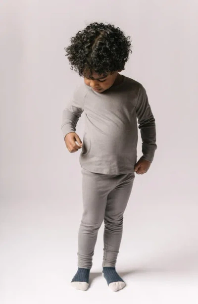 Pehr Essentials Organic Cotton Leggings In Gray