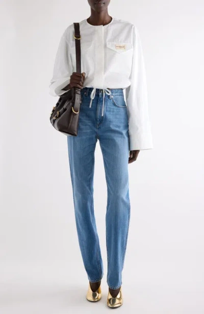 Givenchy Cotton Poplin Cropped Shirt In White