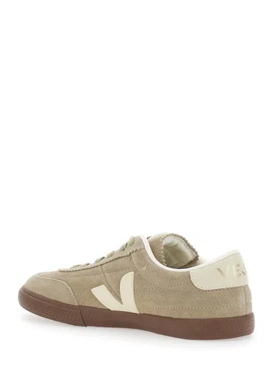 Veja Low-top Suede Sneakers Rubber Sole In Green