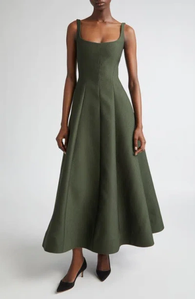 Lela Rose Fit & Flare Midi Dress