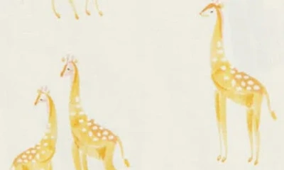 Pehr Cotton Giraffe Print Bodysuit In White