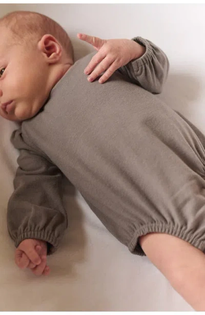 Pehr Essentials Puff Sleeve Bodysuit In Gray