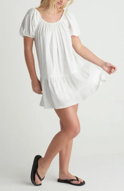 Hurley New Heights Cotton Blend Minidress In White
