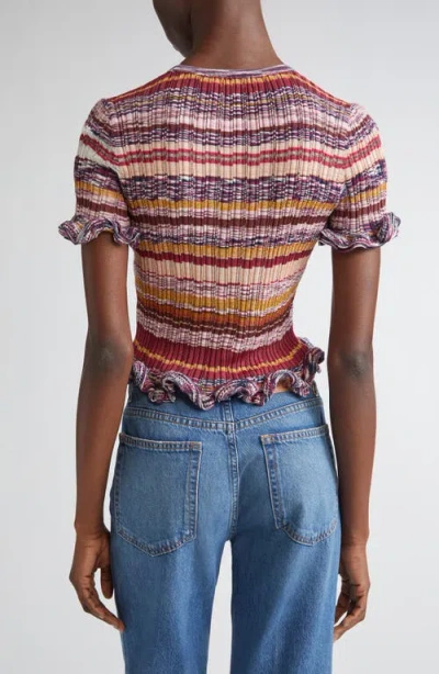 Ulla Johnson Miya Short-sleeve Knit Ruffle Top