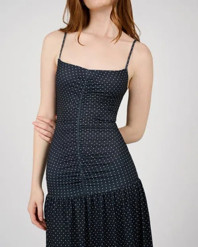 Weworewhat Ruched Front Scoop Maxi Dress In Blue