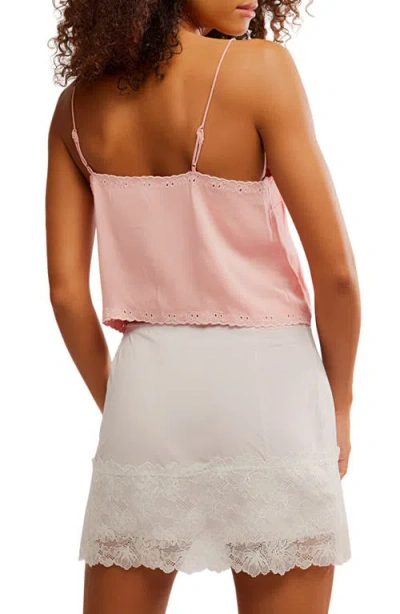 Free People Pieces Of You Embroidered Button-up Camisole In Pink