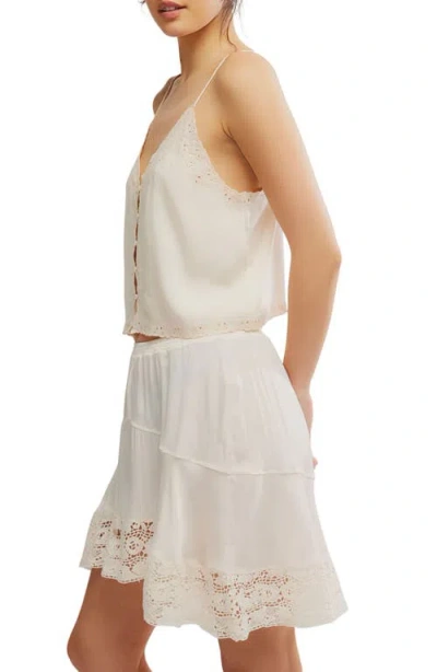 Free People Pieces Of You Embroidered Button-up Camisole In White