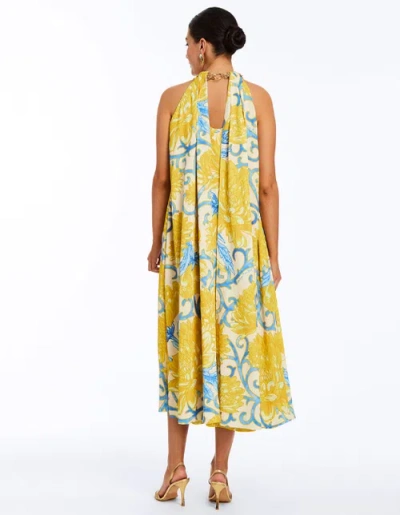 Mestiza New York Bijou Halter Midi Dress In Yellow