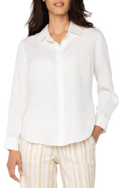 Liverpool Los Angeles Lyocell Button-up Shirt In White