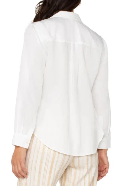 Liverpool Los Angeles Lyocell Button-up Shirt In White