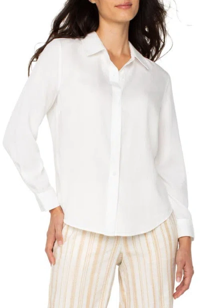 Liverpool Los Angeles Lyocell Button-up Shirt In White