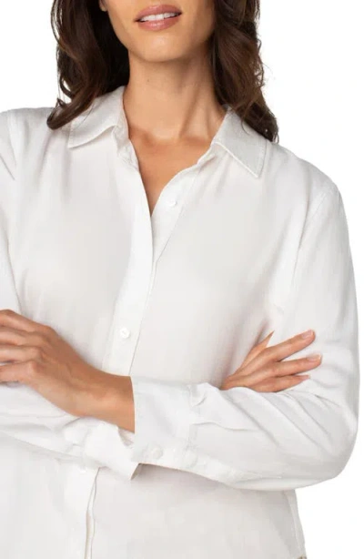 Liverpool Los Angeles Lyocell Button-up Shirt In White