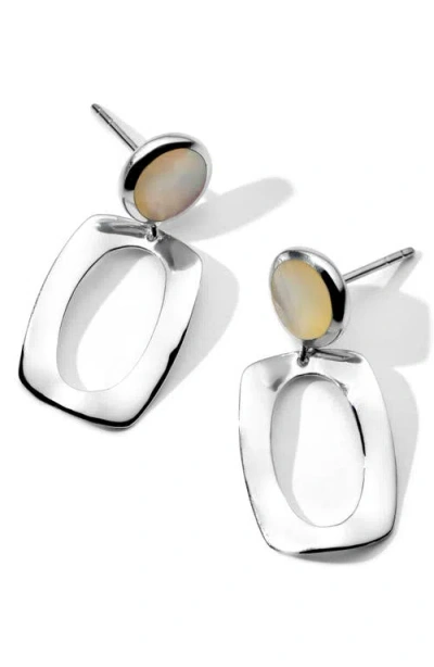 Ippolita Polished Rock Candy Small Dot & Frame Sterling Silver Drop Earrings