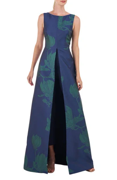 Kay Unger Lorena Floral Maxi Jumpsuit