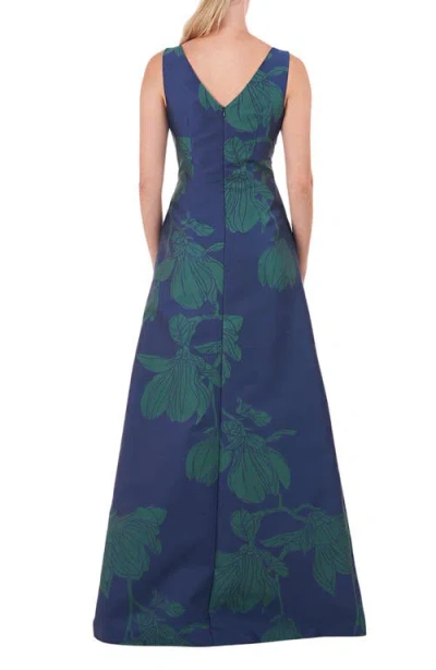 Kay Unger Lorena Floral Maxi Jumpsuit