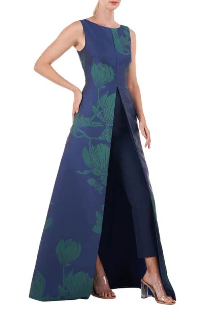 Kay Unger Lorena Floral Maxi Jumpsuit
