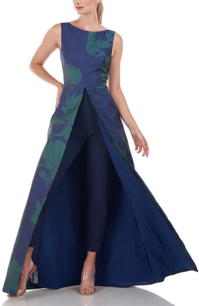 Kay Unger Lorena Floral Maxi Jumpsuit