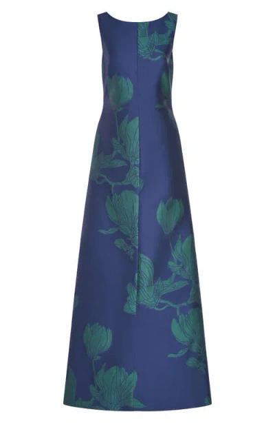 Kay Unger Lorena Floral Maxi Jumpsuit