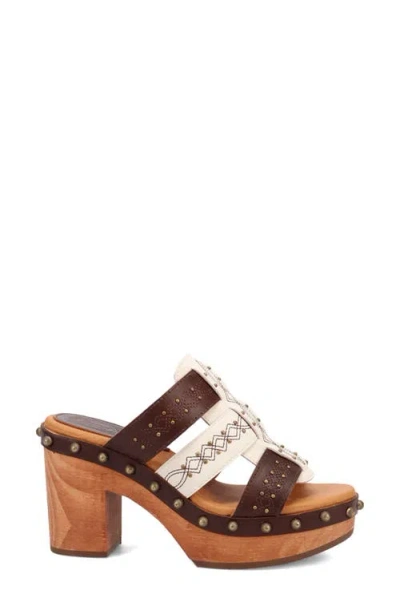 Dingo Chateau Platform Wedge Sandal In Brown