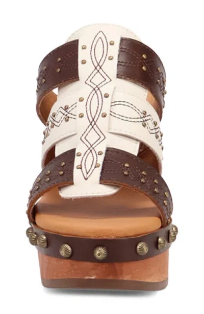 Dingo Chateau Platform Wedge Sandal In Brown
