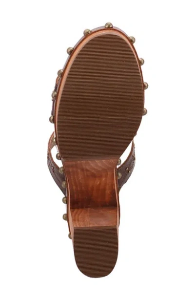 Dingo Chateau Platform Wedge Sandal In Brown