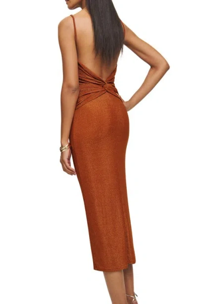 Reformation Breslin Metallic Body-con Cocktail Dress