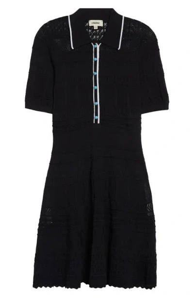 L Agence Dakoa Collared Flare Mini Dress