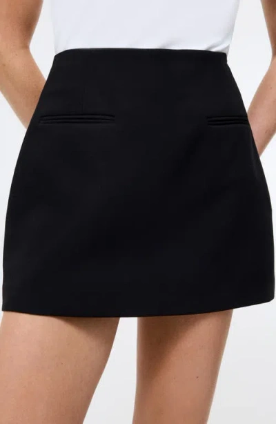 French Connection Azra Stretch Twill Miniskirt In Black