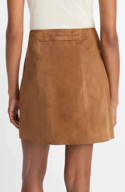 Vince Belted Suede Miniskirt