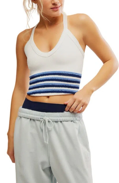 Free People All Clear Racerback Crop Tank In Gray