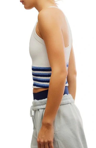Free People All Clear Racerback Crop Tank In Gray