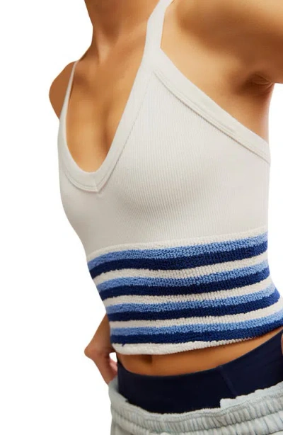 Free People All Clear Racerback Crop Tank In Gray
