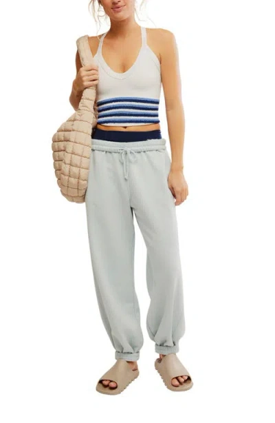 Free People All Clear Racerback Crop Tank In Gray