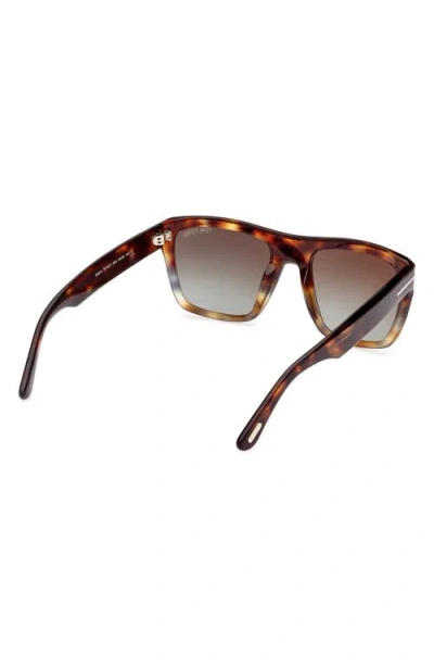 Tom Ford Alberto 55mm Gradient Square Sunglasses