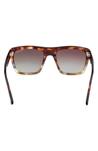 Tom Ford Alberto 55mm Gradient Square Sunglasses