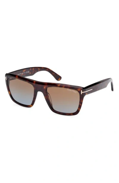 Tom Ford Alberto 55mm Gradient Square Sunglasses