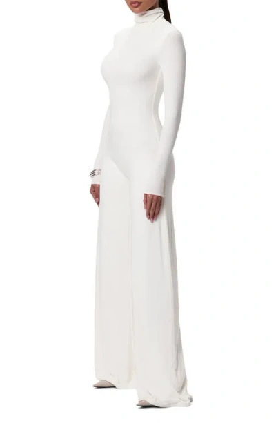 Naked Wardrobe Sculpt Turtleneck Wide Leg Jumpsuit