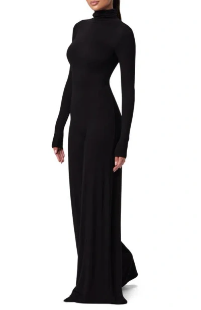 Naked Wardrobe Sculpt Turtleneck Wide Leg Jumpsuit