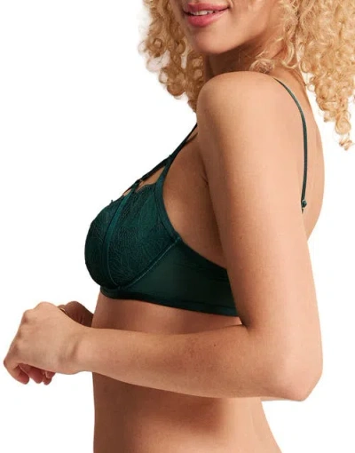 Adore Me Gaya Unlined Demi Bra In Green